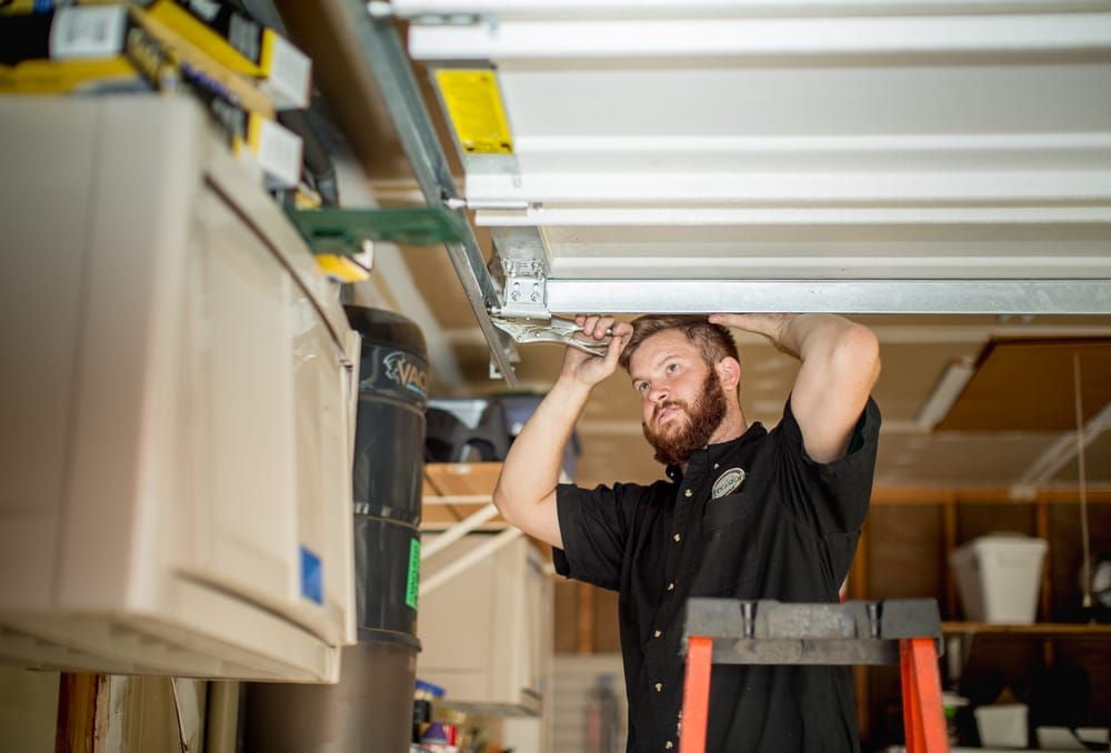 Garage door repair detail in Chicago
